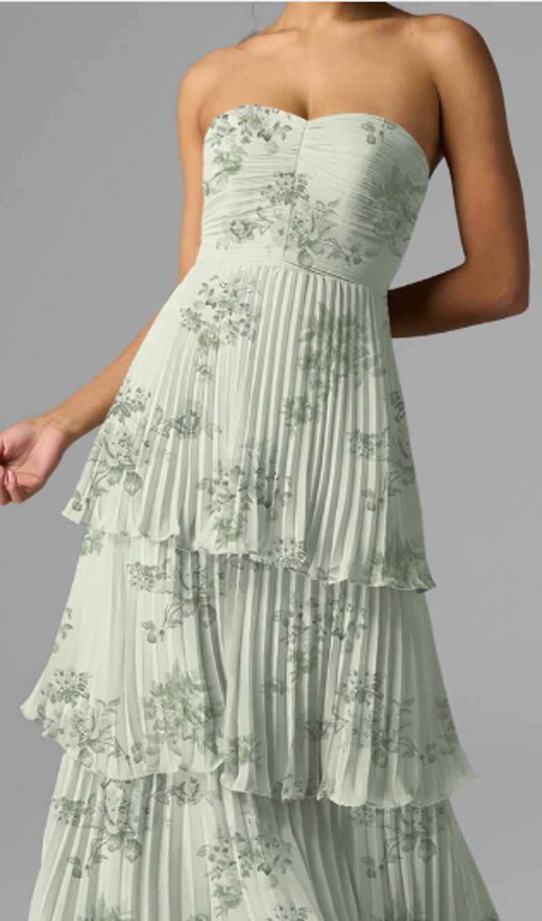 AW BRIDAL 16 1X plus pistachio green penoy Bryn floral formal maxi dress 0B6